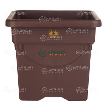 MACETA AIMME CUADRADA 40 CHOCOLATE