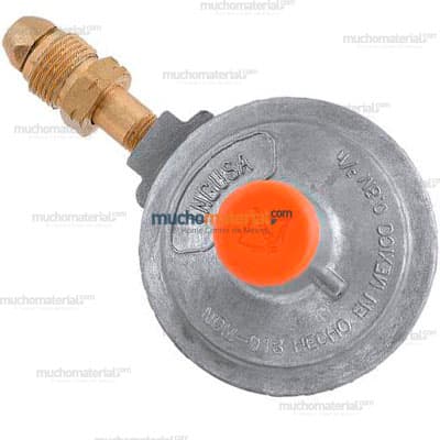 REGULADOR DE GAS LP DE UNA VIA CON PUNTA