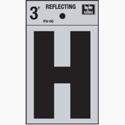 LETRA H REFLECTIVA DE 3"