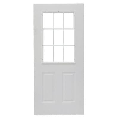 PUERTA LAMINADA DE 9 LUCES DE 90 X 203 cm.