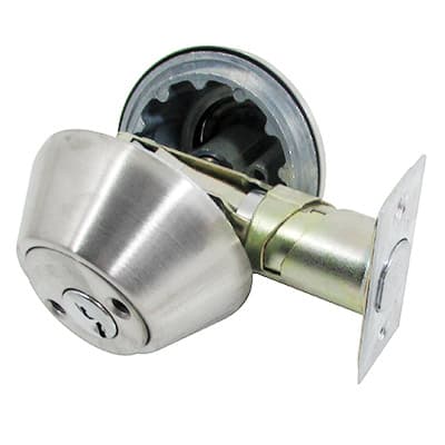 CERROJO DOBLE CROMADO GEO.