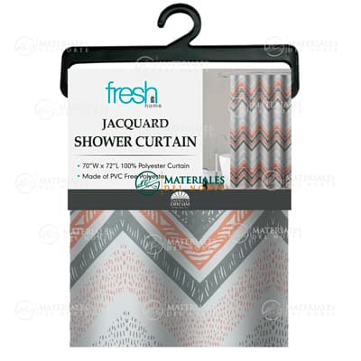CORTINA DE BAÑO JACQUARD ZIGZAG