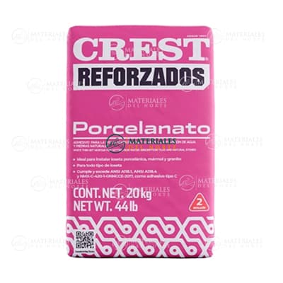 ADHESIVO PARA PORCELANATO CREST BLANCO 20 Kg