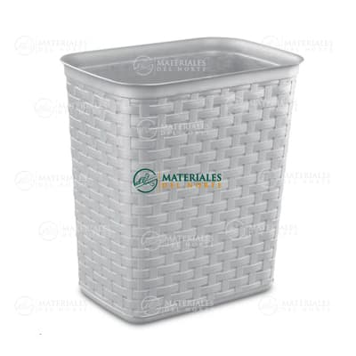 CESTO PAPELERO TEJIDO GRIS 12.85 L