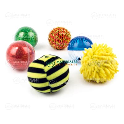 JUEGO DE 6 PELOTITAS PARA GATOS