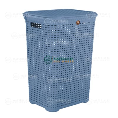 CESTO RATTAN AZUL