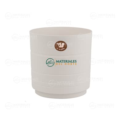 MACETA AMALFI BLANCO NIEBLA 15 CM