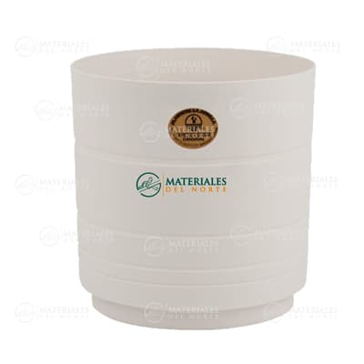 MACETA AMALFI  BLANCO NIEBLA 20 CM