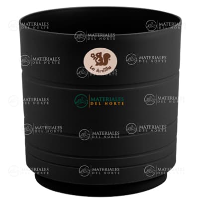 MACETA AMALFI NEGRO 28 CM