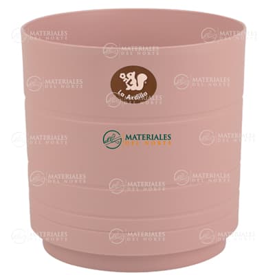 MACETA AMALFI ROSA SATÍN 28 CM