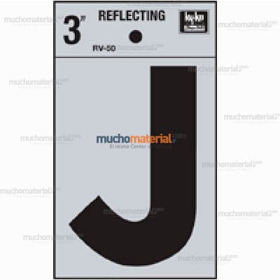 LETRA J REFLECTIVA DE 3"