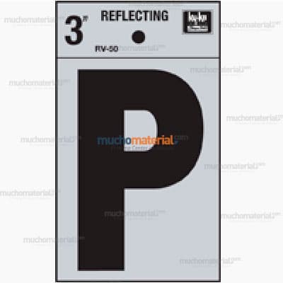 LETRA P REFLECTIVA DE 3"