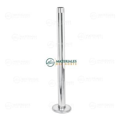 BRAZO Y CHAPETÓN RECTO PARA TECHO CROMO